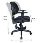 Cadeira Executiva Back System Lisa c/ Braços reguláveis – Cor Preta 31006 JL CADEIRAS 7