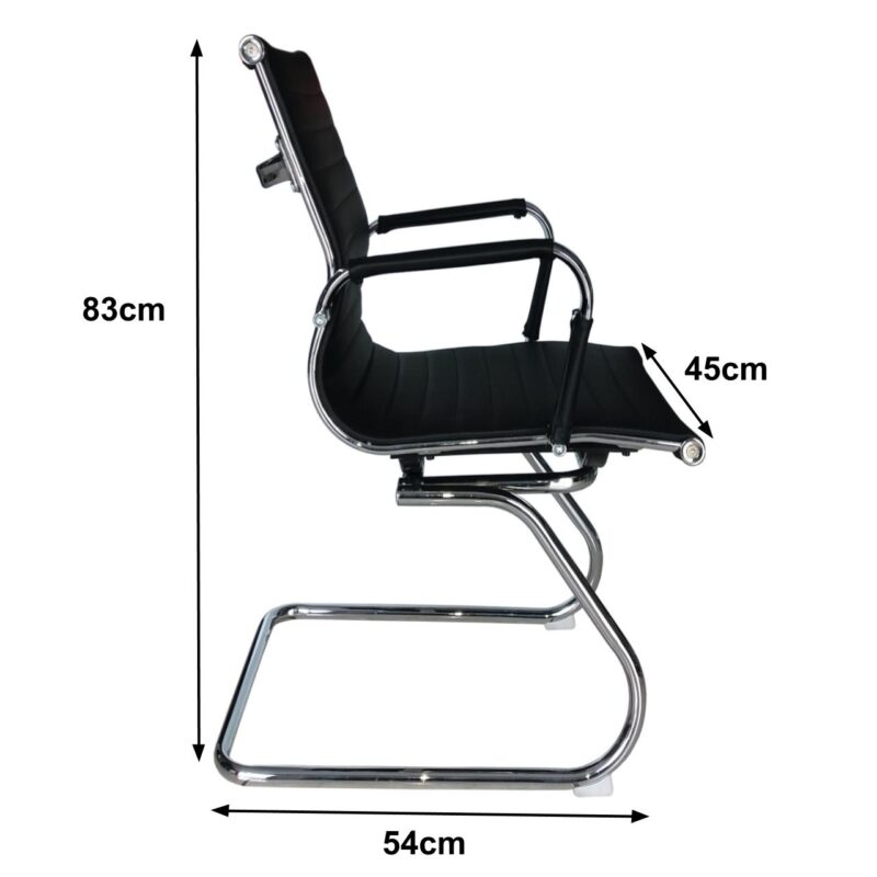 Cadeira Interlocutor Esteirinha CHARLES EAMES OR-3301 – Cor Preta 30401 JL CADEIRAS 2