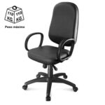 Cadeira Presidente BAIXA LISA ( BRAÇO CORSA ) – COR PRETA 30101 JL CADEIRAS 11