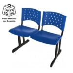 Longarina PLÁSTICA 02 Lugares – Cor AZUL 33072 JL CADEIRAS 12