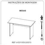 Mesa de Escritório 1,50×0,60m Sem Gavetas NOGAL SEVILHA/PRETO – 21472 JL CADEIRAS 9