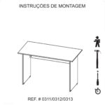 Mesa de Escritório com Gavetas 1,20×0,60m NOGAL SEVILHA/PRETO – 21471 JL CADEIRAS 13