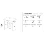 Mesa de Escritório com Gavetas 1,20×0,60m NOGAL SEVILHA/PRETO – 21471 JL CADEIRAS 14