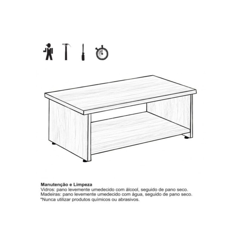 Mesa de Centro 0,90×0,50×0,35m – Nogal Sevilha 21431 JL CADEIRAS 3