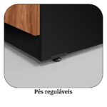 Armário Baixo Credenza – 1,20×0,74X0,45m NOGAL SEVILHA/PRETO – 21412 JL CADEIRAS 8