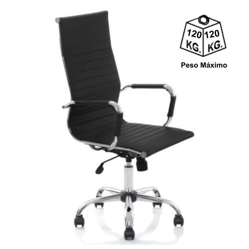 Cadeira Presidente Charles Eames Esteirinha – COR PRETA – 32997 JL CADEIRAS 3