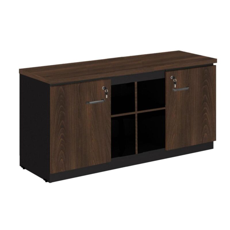 Armário Baixo GOLD Credenza – 1,60×0,72×0,45m MARSALA/PRETO – 23501 JL CADEIRAS