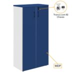 Armário Alto Fechado com 02 Portas – 1,59X0,80X0,42m – PMD – AZUL/CZ – 44102 JL CADEIRAS 6