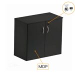 Armário Baixo com 02 Portas – 0,80×0,42×0,75m – PMD – Cor Preto – 44105 JL CADEIRAS 5