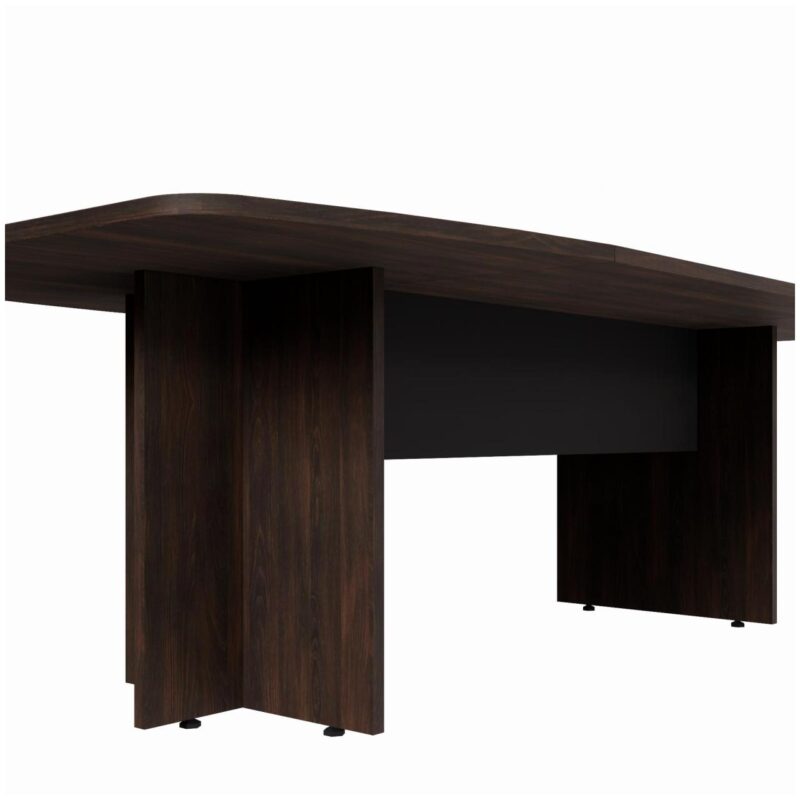 Mesa de Reunião Diretoria ABAULADA – 2,80×1,20m MARSALA/PRETO – 21016 JL CADEIRAS 4