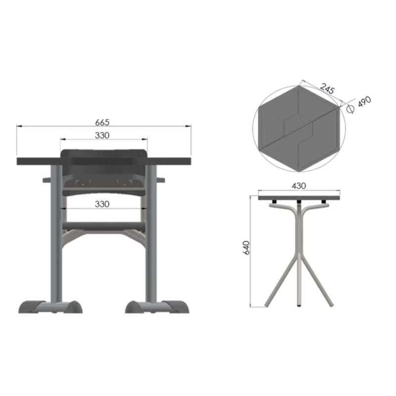 Conjunto HEXAGONAL Mesas e Cadeiras – 06 A 09 anos – INFANTO JUVENIL 42000 JL CADEIRAS 6