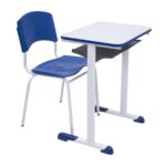 Kit Escolar Individual AZUL – (Mesa e Cadeira) – ADULTO – MADEIRA – COR AZUL – 40095 JL CADEIRAS 5