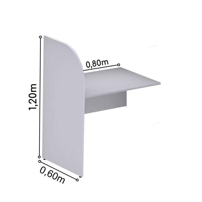 Baia CONTINUAÇÃO para Atendimento 1,20×0,80×0,60mCINZA/CINZA – 24011 JL CADEIRAS 2