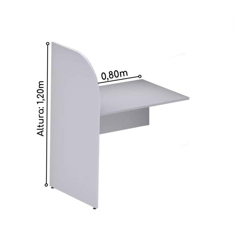 Baia CONTINUAÇÃO para Atendimento 1,20×0,80×0,60mCINZA/CINZA – 24011 JL CADEIRAS 3