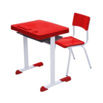 Kit Escolar Individual – (Mesa e Cadeira) – JUVENIL 06 a 09 Anos COR VERMELHO – 41082 JL CADEIRAS